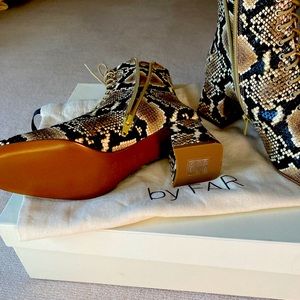 Becca Snake Print Leather Boots